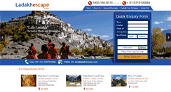 Desktop Screenshot of ladakhescape.com
